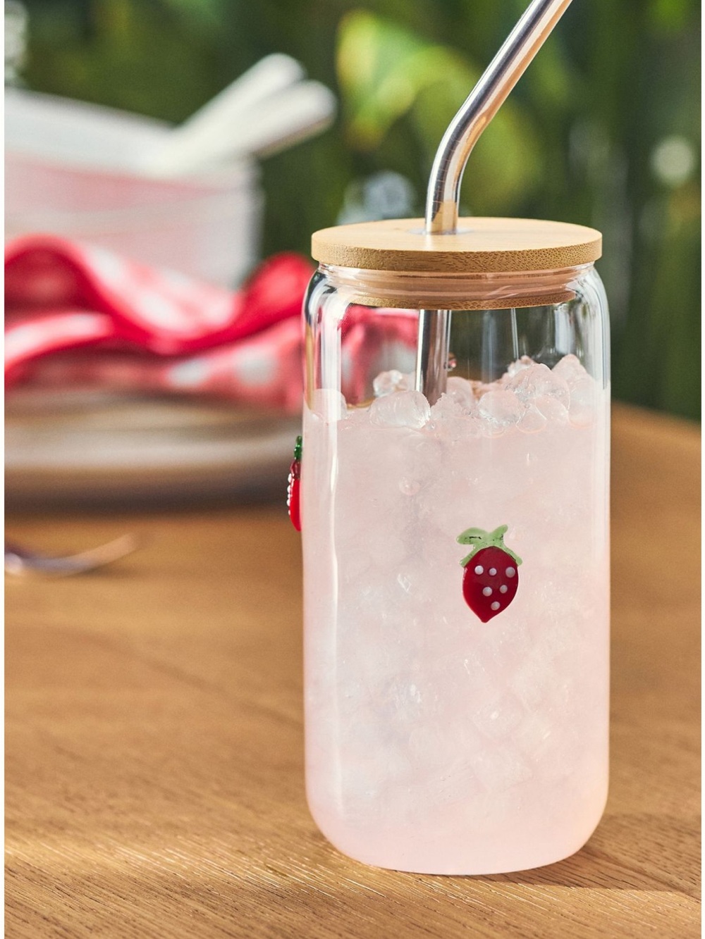 Anthropologie Icon Juice Glass Tumbler with Lid
